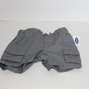 NWT NB Old Navy Grey Cargo Shorts 18-24M